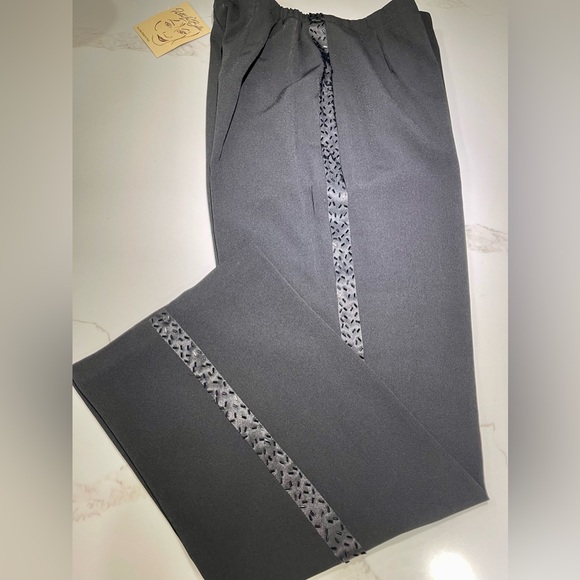 NEW PATTI LABELLE Dress pants, embellished side, Black, Size 12 - Picture 1 of 7
